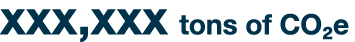 xxx,xxx tons of CO₂e